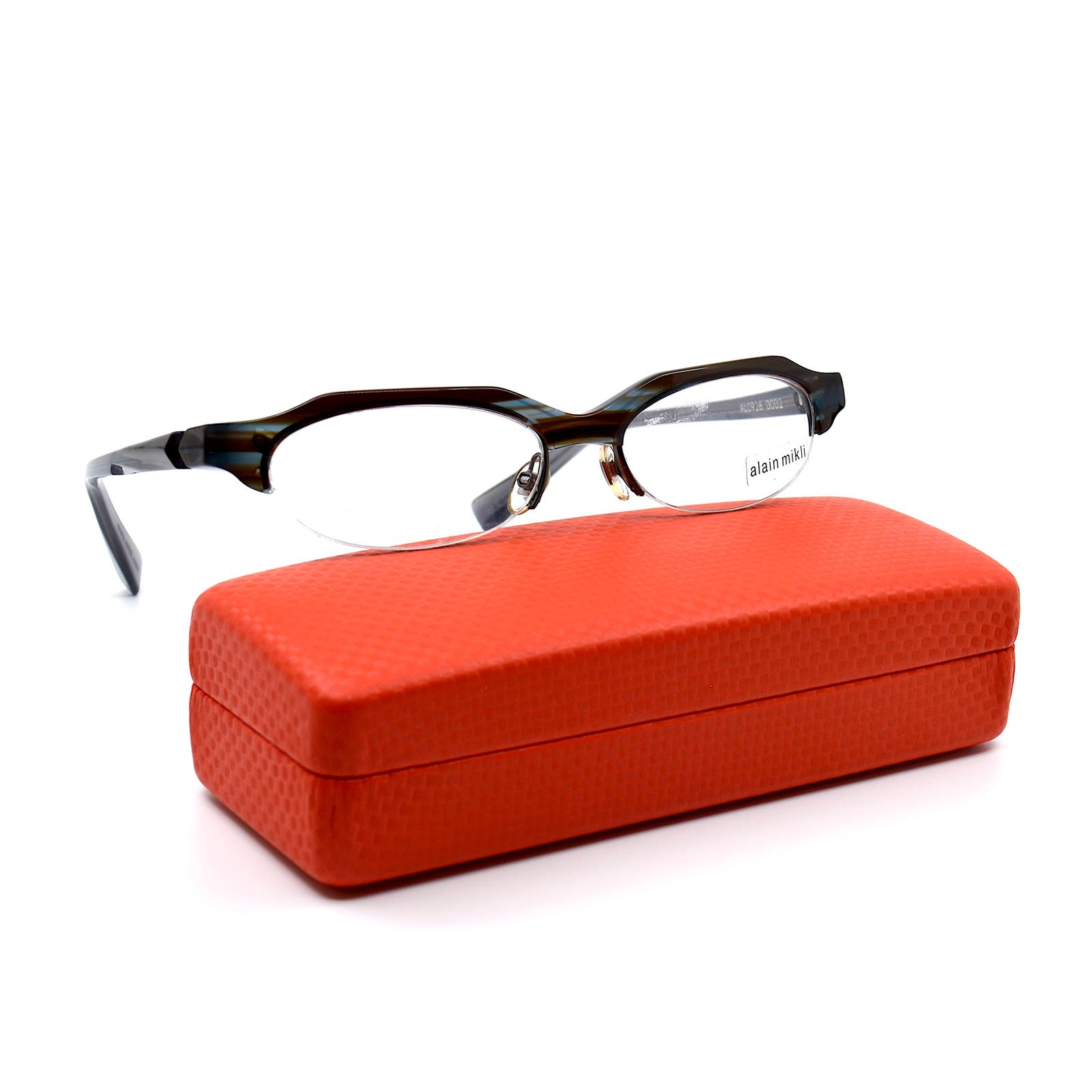 Alain Mikli Al 0928 0002 Blue Brown Authentic Eyeglasses